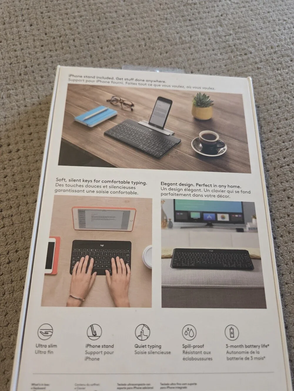 Logitech 920-006701 Keys-to-go Apple iPad, iPhone, Apple TV Portable keyboard
